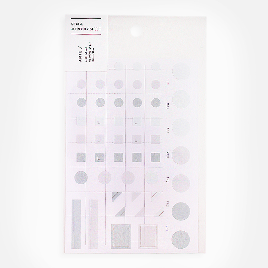 WORLD CRAFT Seal & Monthly Sheet Craft Sticker Light Blue