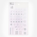 WORLD CRAFT Seal & Monthly Sheet Craft Sticker Light Blue