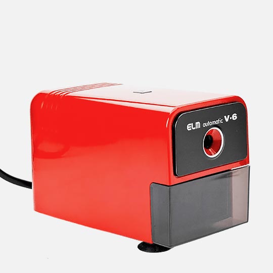 ELM V-6 Electric Pencil Sharpener Red