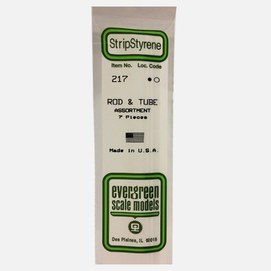 EVERGREEN Styrene Rod & Tube Assortment x 7