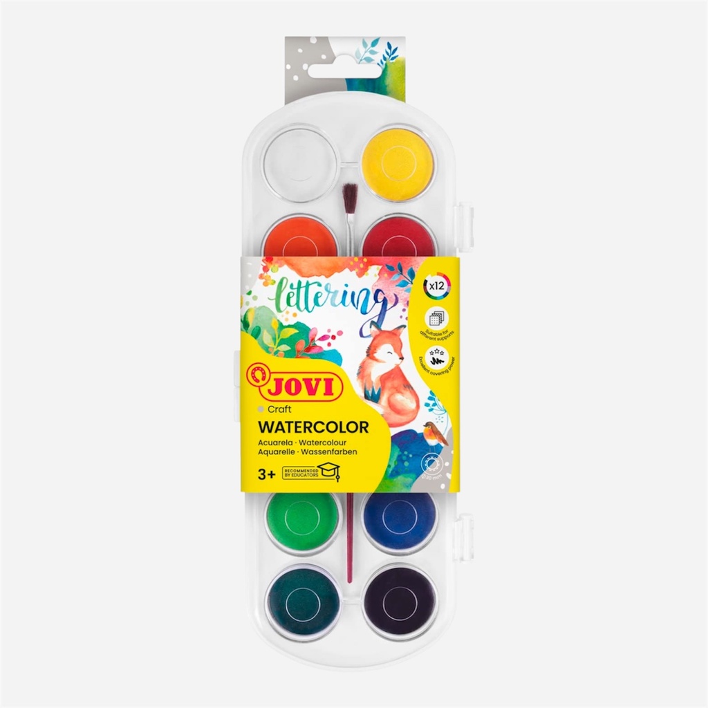 JOVI Craft Watercolor Pan 30mm Set x 12