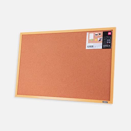DELI Wooden Frame Cork Board 40cm x 60cm
