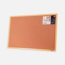 DELI Wooden Frame Cork Board 40cm x 60cm
