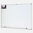 DELI Dry Erase White Board Aluminium Frame 120cm x 90cm