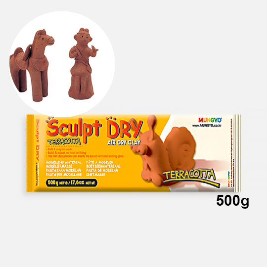 MUNGYO Sculpt Air Dry Clay 500g Terracotta