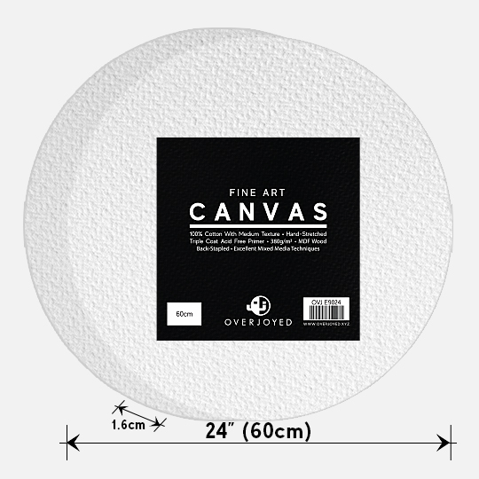 OVJ Stretched Cotton Canvas 380gsm Circle 15mm x 60cm