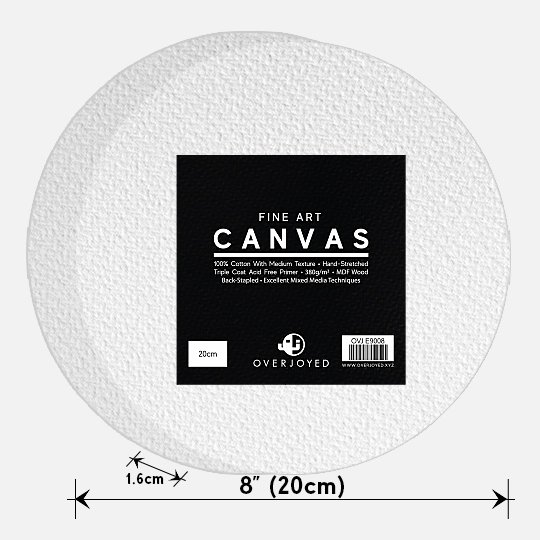 OVJ Circle Stretched Cotton Canvas 380gsm 15mm x 20cm