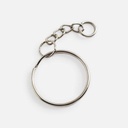 OVJ Key Ring With Chain 25mm x 25 Silver