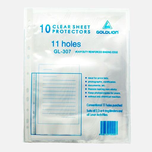 GOLDLION Sheet Protector 11-Hole A4 x 10