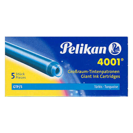 PELIKAN 4001 Giant Ink Cartridge Turquoise x 5