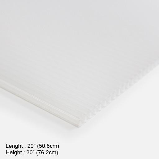 OVJ Plastic Corrugated Board 3mm x 50cm x 75cm Natural