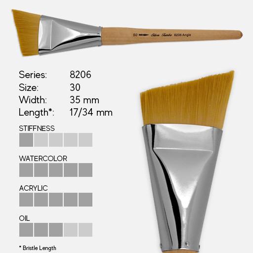 SILVER Jumbo Golden Synthetic Angle Brush 30
