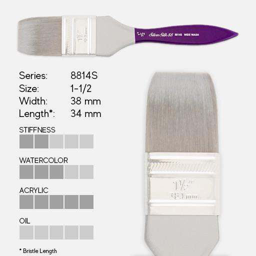 SILVER Silk 88 Synthetic Wide Wash Brush 1 1/2”