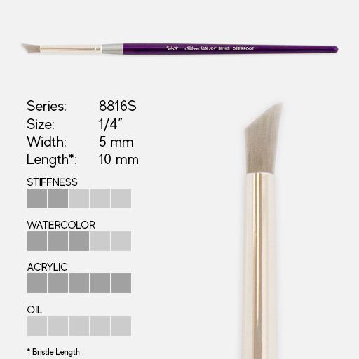 SILVER Silk 88 Synthetic Deerfoot Brush 1/4”