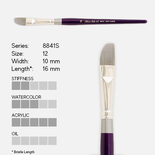 SILVER Silk 88 Synthetic Soft Curve Brush 12