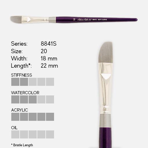 SILVER Silk 88 Synthetic Soft Curve Brush 20
