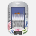 SILVER Ultra Mini Miniature Detail Explorer Variety Brush Set x 12