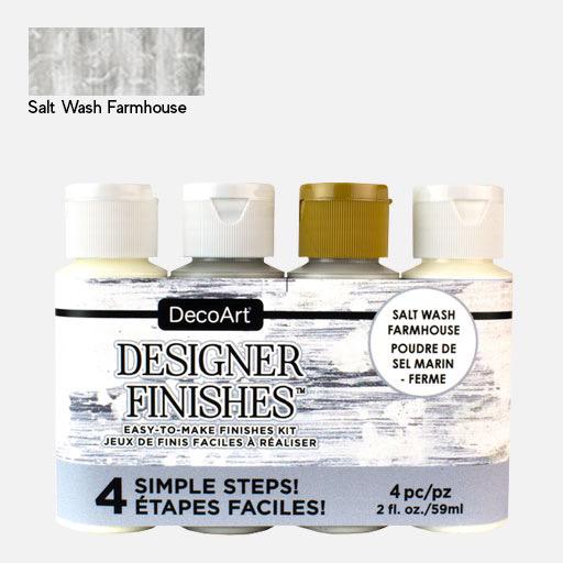DECOART Designer Finishes 59ml Salt Wash Farmhouse Set x 4