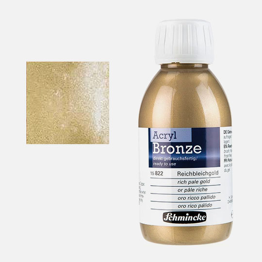 SCHMINCKE Acrylic Bronze 150ml Rich Pale Gold