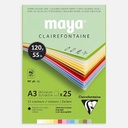 CLAIREFONTAINE Maya Color Paper Pad 120gsm A3 x 25