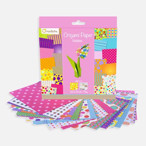 AVENUE MANDARINE Origami Paper Bubbles 70gsm 20cm x 20cm x 60
