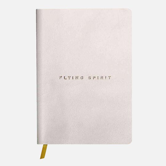 CLAIREFONTAINE Flying Spirit Leather Lined Notebook 90gsm A5 x 90 White
