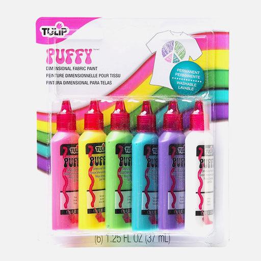 TULIP Puffy Dimensional Fabric Paint 37ml Set x 6