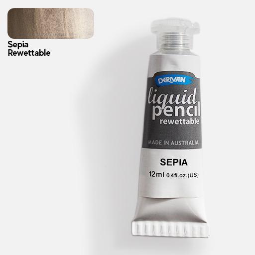 DERIVAN Liquid Pencil Rewettable 12ml Sepia