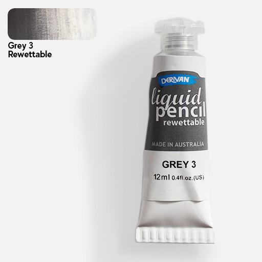 DERIVAN Liquid Pencil Rewettable 12ml Grey 3