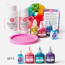 RESIN PLAY Blooming Alcohol Ink Coaster Starter Set C