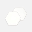 RESIN PLAY White Acrylic Coaster Base with Rubber Feet - Set of 2 Hexagon