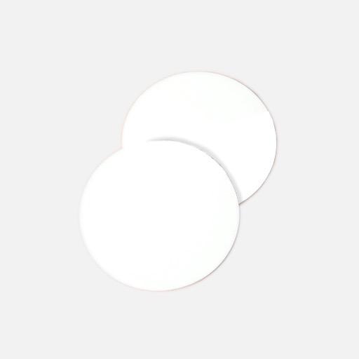 RESIN PLAY White Acrylic Coaster Base with Rubber Feet - Set of 2 Round