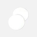 RESIN PLAY White Acrylic Coaster Base with Rubber Feet - Set of 2 Round