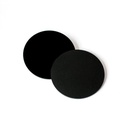 RESIN PLAY Black Acrylic Coaster Base with Rubber Feet - Set of 2 Round
