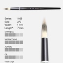 INTERLON 1026 Interlocked Synthetic Blend Round Brush 2/0