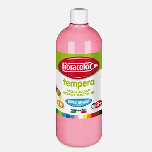 FIBRACOLOR Washable Gouache Paint 1000ml Pink