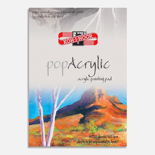 KOH-I-NOOR Pop Acrylic Paper Pad 400gsm A3 x 10