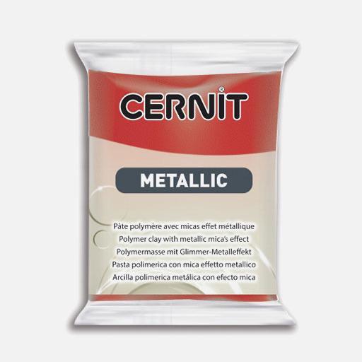 CERNIT Metallic Oven Bake Polymer Clay 56g Red