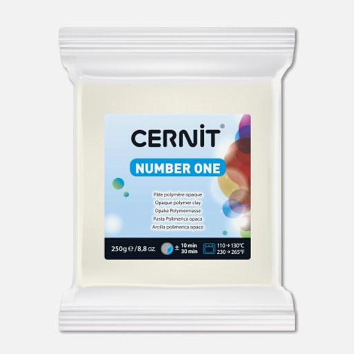 CERNIT Number One Opaque Polymer Clay 250g Opaque White