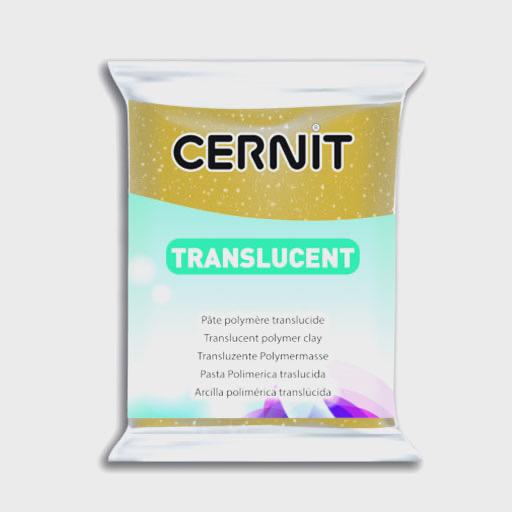 CERNIT Translucent Oven Bake Polymer Clay 56g Glitter Gold