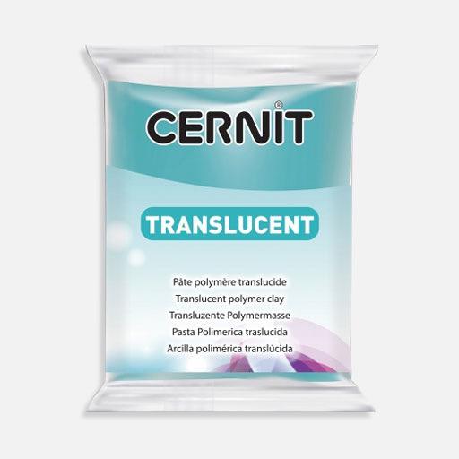 CERNIT Translucent Oven Bake Polymer Clay 56g Turquoise Blue