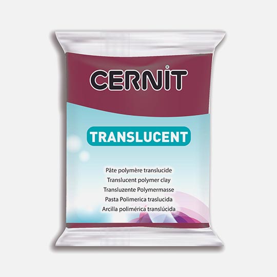 CERNIT Translucent Oven Bake Polymer Clay 56g Bordeaux