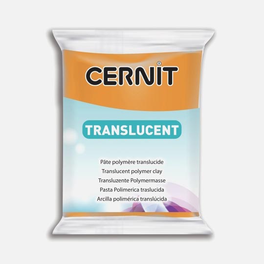 CERNIT Translucent Oven Bake Polymer Clay 56g Orange
