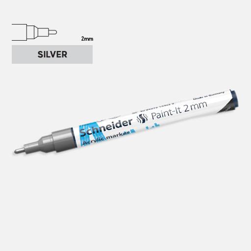 SCHNEIDER Paint-It Acrylic Marker 2mm Silver