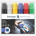 SCHNEIDER Paint-It Acrylic Marker 15mm Wallet Set x 6