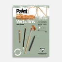 CLAIREFONTAINE Paint On Grey Green Mixed Media Paper Pad 250gsm A4 x 30