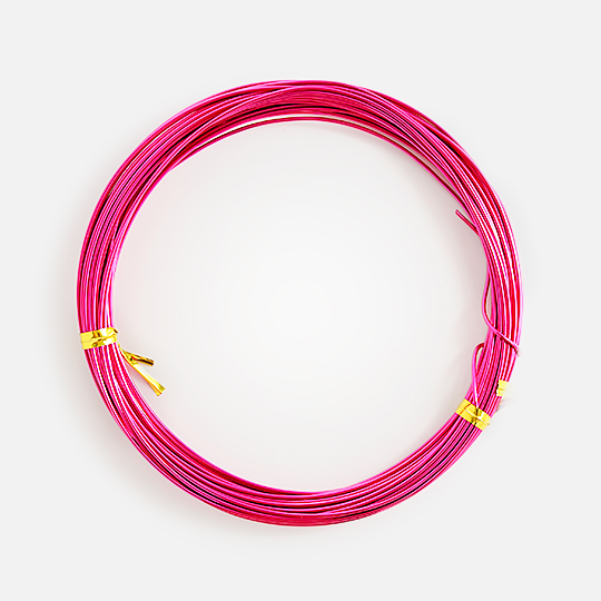 OVJ Aluminium Wire 1mm x 10m Pink