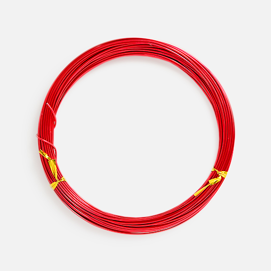 OVJ Aluminium Wire 1mm x 10m Red