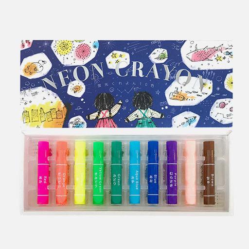 KOKUYO Neon Crayon Set x 10