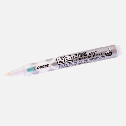 DELI Permanent Marker Bullet Tip White